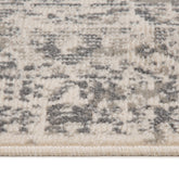 10' Gray Medallion Power Loom Runner Rug